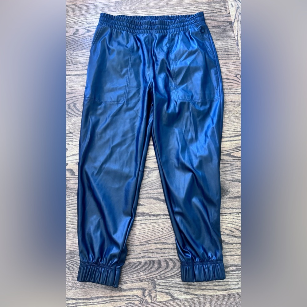 CALIA Faux Leather Joggers - L